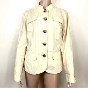 Lafayette 148 Women’s Blazer Cream Buttons Sz 12
